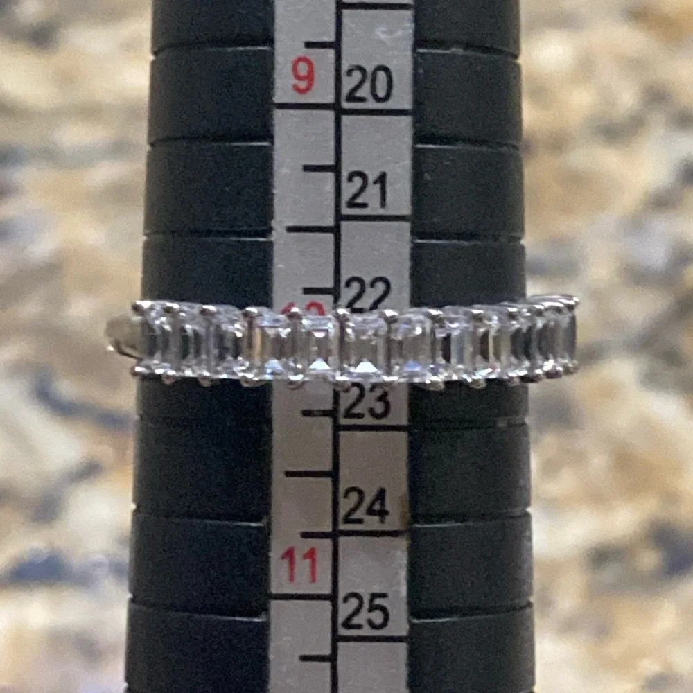Silver Baguette Cubic Zirconia Eternity Band - Women Jewelry